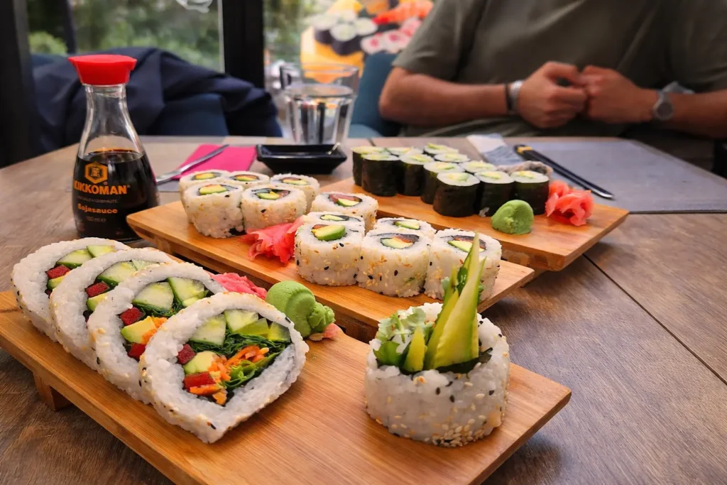 מגש סושי במסעדת Hana Sushi בבודפשט