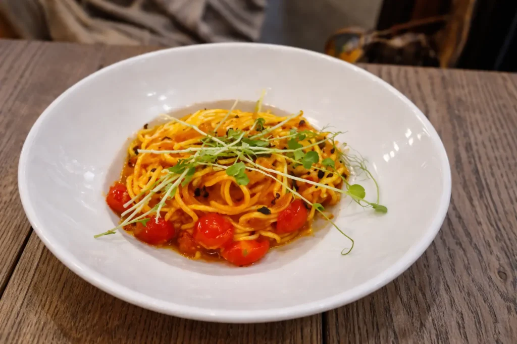 מנת פסטה רוזה במסעדת פסטה רוזה בודפשט Pasta Rosa